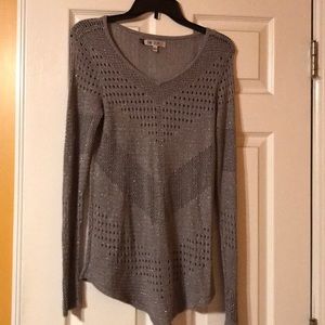 Jennifer Lopez silver grey sweater